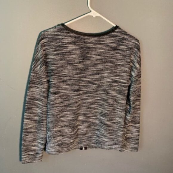 Divided H&M Crewneck Zip Up Jacket Black White - Picture 8 of 8